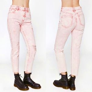 Pac Sun High Rise Pink Mom Jeans